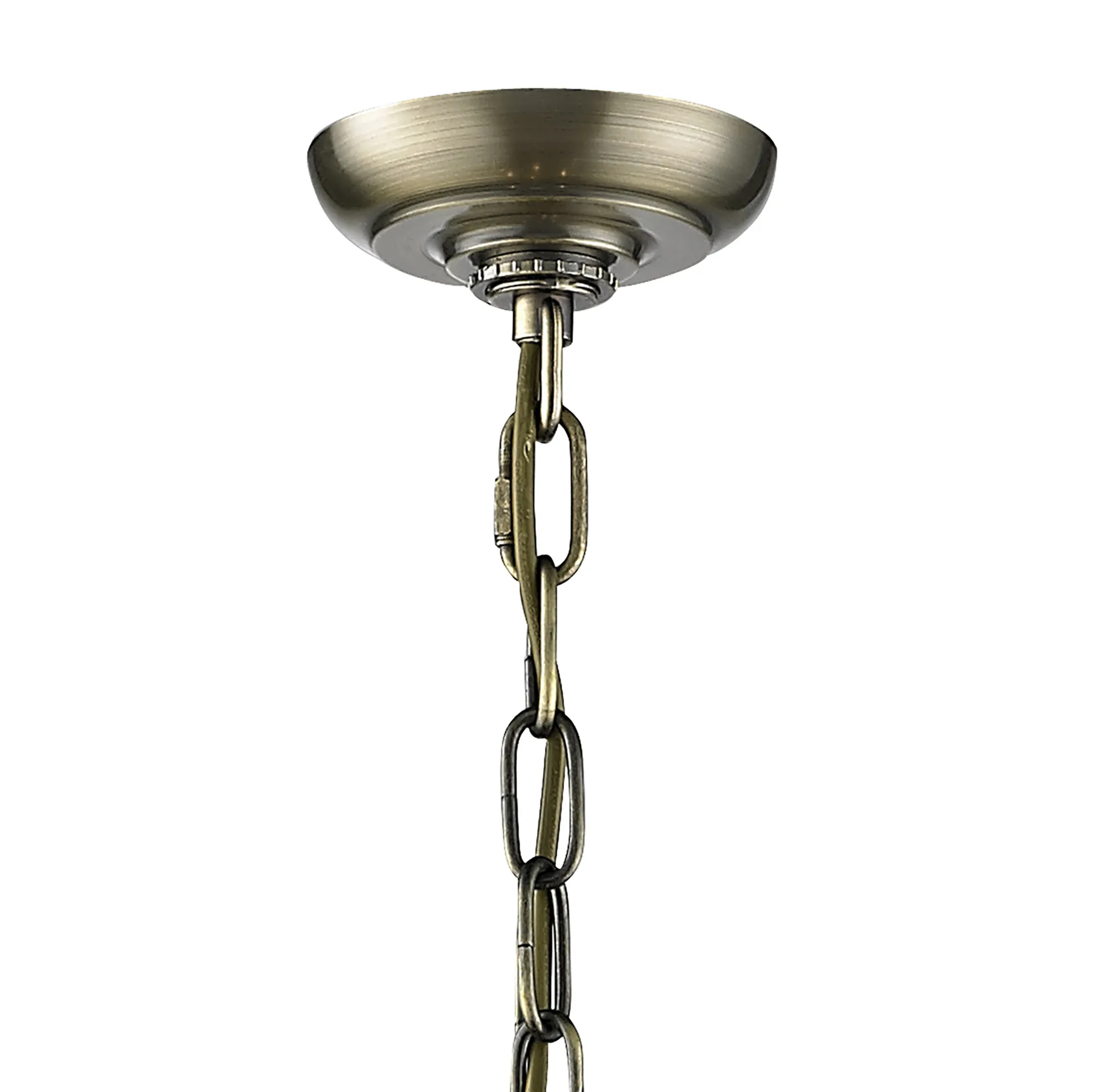 Eaton Glass Pendant 12 Light (17.6kg) Antique Brass IL31095  Diyas Eaton Antique Brass